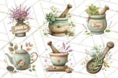 Vintage Herbal Apothecary Clipart, Spring Botanical Png Product Image 8