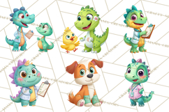 Dinosaur Veterinarian Clipart Cute Pet Care PNG Product Image 9