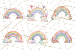 Rainbow Clipart, Pastel Rainbow Clip Art PNG, Spring Color Product Image 3