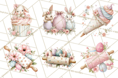 Easter Baking Clipart, Cute Easter Bakers, Pastel Cookies Product Image 2