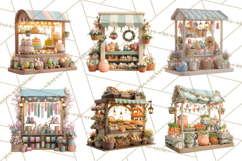 Easter Bunny PNG Clipart Spring Market Stall Eggs Basket Product Image 4