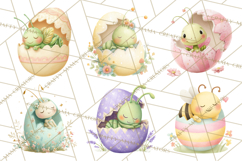 Baby Insects in Easter Eggs, Cute Spring Bug Clipart Png Product Image 2