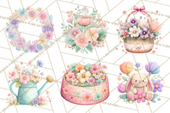 Spring Pets Clipart PNG, Cute Baby Animals Watercolor Product Image 7