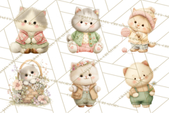 Spring Pets Clipart PNG, Cute Baby Animals Watercolor Product Image 6