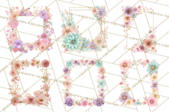 Floral Frames Clipart, Girly Pastel Flower Frames, Oval Png Product Image 7