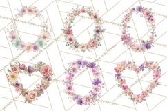 Floral Frames Clipart, Girly Pastel Flower Frames, Oval Png Product Image 2
