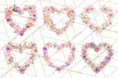 Floral Frames Clipart, Girly Pastel Flower Frames, Oval Png Product Image 4