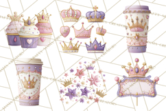 Princess Birthday Party Clipart, Fairytale Celebration Png Product Image 7