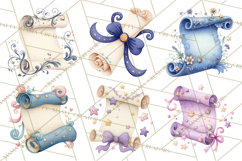 Graduation Diploma Clipart PNG, Whimsical Diploma Scroll Product Image 5