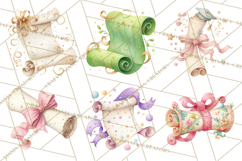 Graduation Diploma Clipart PNG, Whimsical Diploma Scroll Product Image 9