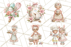 Easter Baking Clipart, Cute Easter Bakers, Pastel Cookies Product Image 6