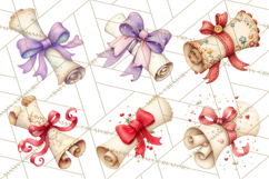 Graduation Diploma Clipart PNG, Whimsical Diploma Scroll Product Image 7