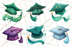 Graduation Cap Clipart PNG, Whimsical Graduation Hat Tassel Product Image 2
