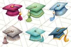 Graduation Cap Clipart PNG, Whimsical Graduation Hat Tassel Product Image 8