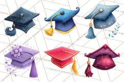 Graduation Cap Clipart PNG, Whimsical Graduation Hat Tassel Product Image 3