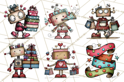 Adorable Birthday Robot Clipart, Playful Toy Robot Clip Art Product Image 5