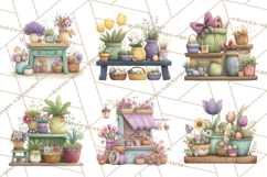 Spring Market Stall PNG Clipart for Invitations, Flower Show Product Image 4