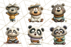 Bookish Bears PNG Clipart, Cozy Bear Reading, Cute Cartoon Product Image 9