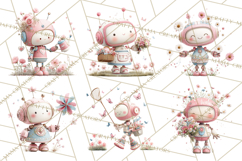 Spring Robots, Full-Body Robot Clipart, Pastel Robot Png Product Image 8