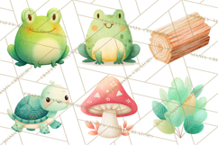 Cozy Woodland Animals Clipart, Baby Forest Creatures PNG Product Image 8