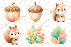 Cozy Woodland Animals Clipart, Baby Forest Creatures PNG Product Image 4