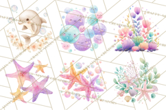 Ocean Baby Animals Clipart PNG, Cute Sea Animals Watercolor Product Image 4