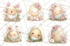 Easter Egg Clipart PNG, Cute Baby Easter Eggs with Faces Product Image 7
