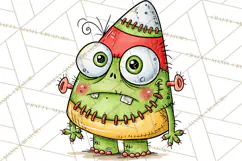 Zombie Hollow Cute Zombie Halloween Clipart PNG Product Image 2