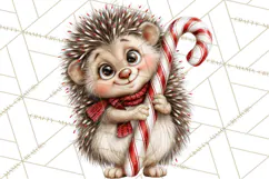 Peppermint Pals Christmas Animal Clipart PNG, Cute Candy Product Image 2