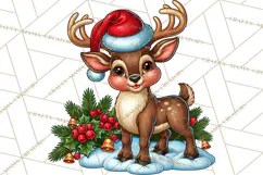 Christmas Hunting Clipart Santa Deer PNG Product Image 5