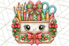 Christmas School Supplies & Teacher Clipart Product Image 2