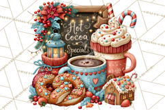 Christmas Pretzel Bakery Clipart PNG Food Elements Product Image 2