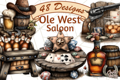 Old Saloon Western Alcohol Clipart PNG Product Image 1