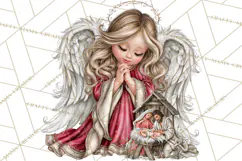 Christian Christmas Angel Clipart PNG Product Image 2