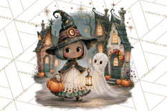 Vintage Halloween Scenes PNG, Halloween Magic Clipart Product Image 2