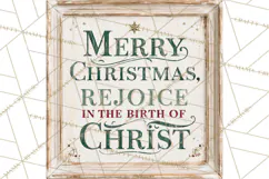 Christian Farmhouse Christmas Signs PNG Product Image 2