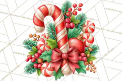 Candy Cane Lane Vintage Christmas Accents Clipart Product Image 5