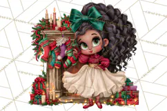 Whimsical Christmas Girls PNG Clipart, Holiday Characters Product Image 5