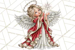 Christian Christmas Angel Clipart PNG Product Image 3