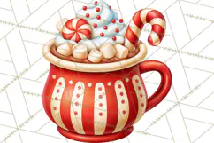 Candy Cane Lane Vintage Christmas Accents Clipart Product Image 3