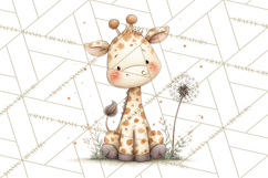 Whimsical Watercolor Woodland Animal Clipart PNG Product Image 2
