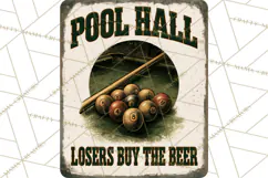 Vintage Man Cave Funny Clipart, Beer Png, Hunting, Bar Sign Product Image 3