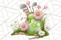 Whimsical Country Club Golf Clipart Argyle PNG Product Image 2