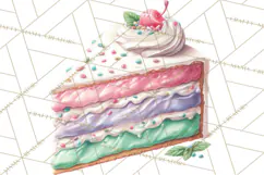 Cute Birthday Party Clipart PNG | Birthday Cake Graphics Product Image 2