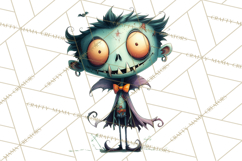 Cute Halloween Zombie Clipart PNG Product Image 2