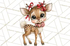 Peppermint Pals Christmas Animal Clipart PNG, Cute Candy Product Image 3