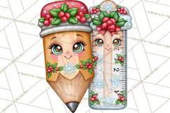 Christmas School Supplies & Teacher Clipart Product Image 3