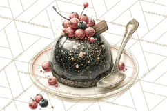 Haunted Patisserie PNG Clipart, Elegant Halloween Desserts Product Image 3