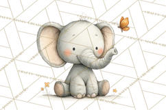Whimsical Watercolor Woodland Animal Clipart PNG Product Image 3
