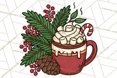 Cozy Christmas Clipart PNG, Cute Holiday Christmas Designs Product Image 4